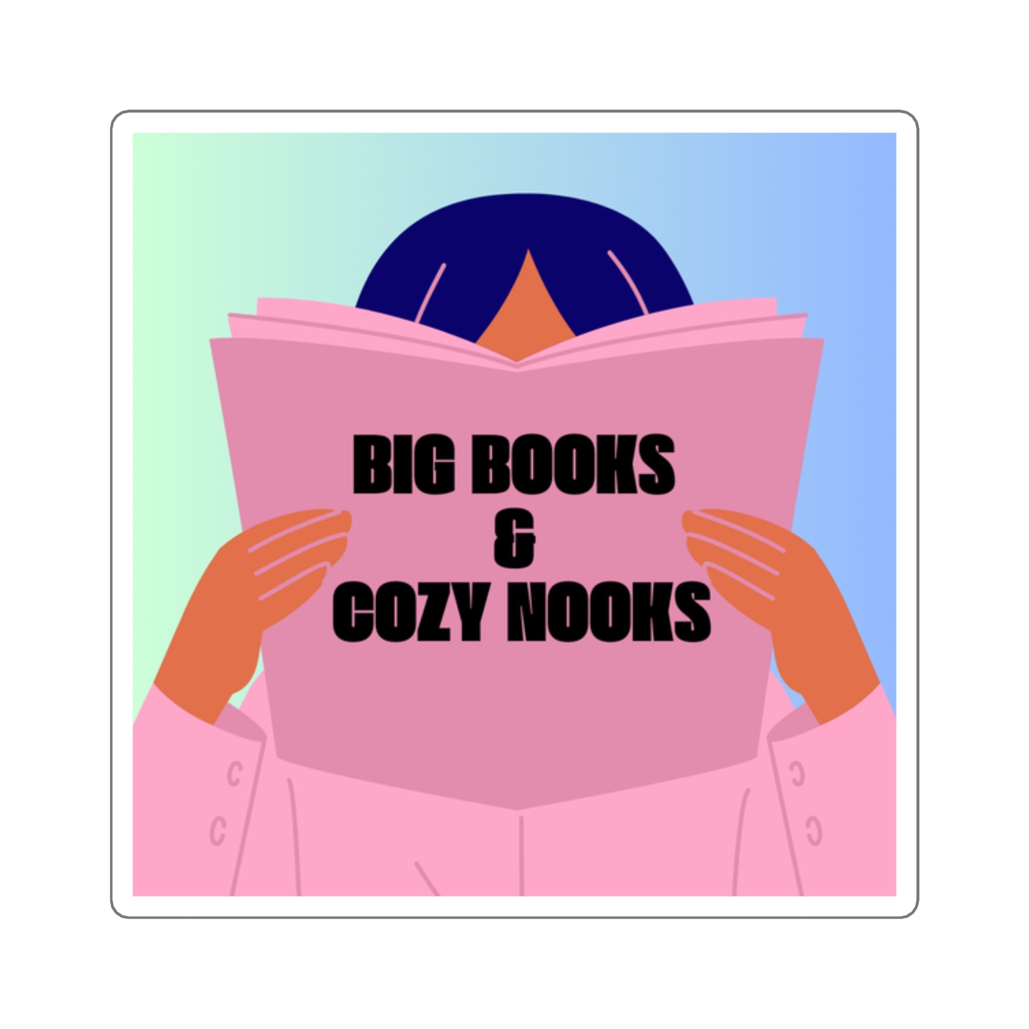 Big Books & Cozy Nooks Square Sticker